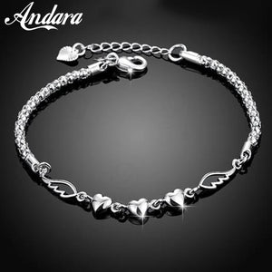 925 Silver Love Bracelet Charm Jewelry Gift