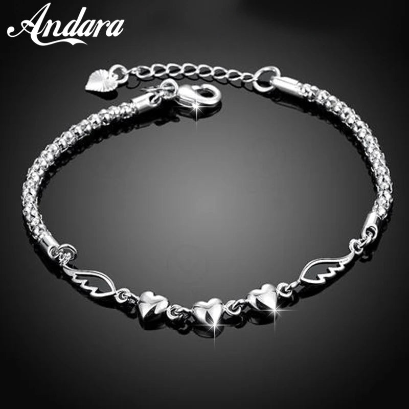 925 Silver Love Bracelet Charm Jewelry Gift