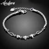 925 Silver Love Bracelet Charm Jewelry Gift