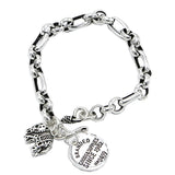925 Sterling Silver Chain Bracelets Couple Bracelet Retro Circle Bracelet