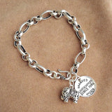 925 Sterling Silver Chain Bracelets Couple Bracelet Retro Circle Bracelet