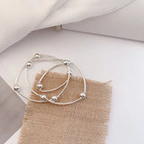 925 Sterling Silver Chain Bracelets For Women Thai Silver Bead Elbow