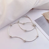 925 Sterling Silver Chain Bracelets For Women Thai Silver Bead Elbow