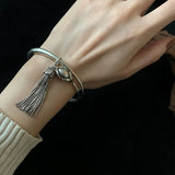 925 Silver Chain Bracelet Elephant Flowers Retro Style Men Women