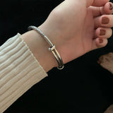 925 Silver Chain Bracelet Elephant Flowers Retro Style Men Women