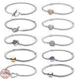 925 Sterling Silver Snake Bone Chain Bracelet for Beaded DIY Gift