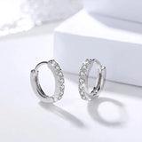 925 Silver Zircon Inlaid Earrings Woman Jewelry Gift