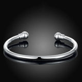 925 Sterling Silver Open Bangle Bracelet for Women