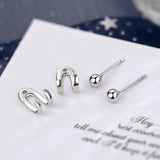 925 Silver Stud Earrings Women Kids Wedding Jewelry