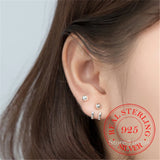 925 Silver Stud Earrings Women Kids Wedding Jewelry