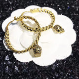 Skull Pendant Earrings Street Punk Style Women's Jewelry