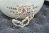 Fox Mask Brooch Austrian Crystal CZ Love Gift for Women