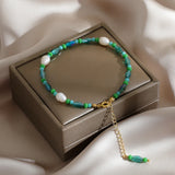 Colorful Beaded Pearl Cuff Bracelet Charm Bracelet