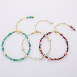 Colorful Beaded Pearl Cuff Bracelet Charm Bracelet