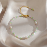 Colorful Beaded Pearl Cuff Bracelet Charm Bracelet