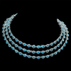 Rhinestone 2/3 Row Choker Necklace