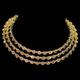 Rhinestone 2/3 Row Choker Necklace