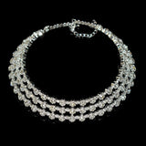 Rhinestone 2/3 Row Choker Necklace