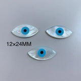 Mother of Pearl Evil Eye Shell Beads Charms for Jewelry Making