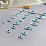 Mother of Pearl Evil Eye Shell Beads Charms for Jewelry Making