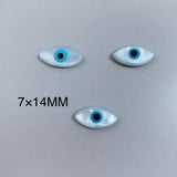 Mother of Pearl Evil Eye Shell Beads Charms for Jewelry Making