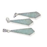 Green Amazonite Natural Stone Healing Pendant Long Necklace Women
