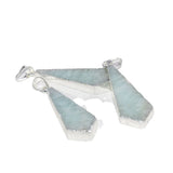 Green Amazonite Natural Stone Healing Pendant Long Necklace Women
