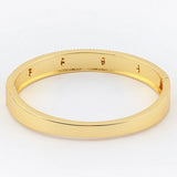 Copper Zircon Crystal Rhinestone Bangle Bracelet for Women