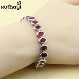 CZ Sterling Silver Bracelet for Women, Adjustable Link Chain