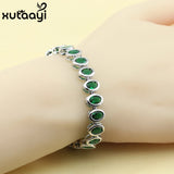 CZ Sterling Silver Bracelet for Women, Adjustable Link Chain