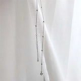 Bohemia Bead Chain Necklace 925 Sterling Silver for Women WYK-02