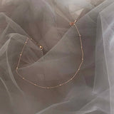 Bohemia Bead Chain Necklace 925 Sterling Silver for Women WYK-02