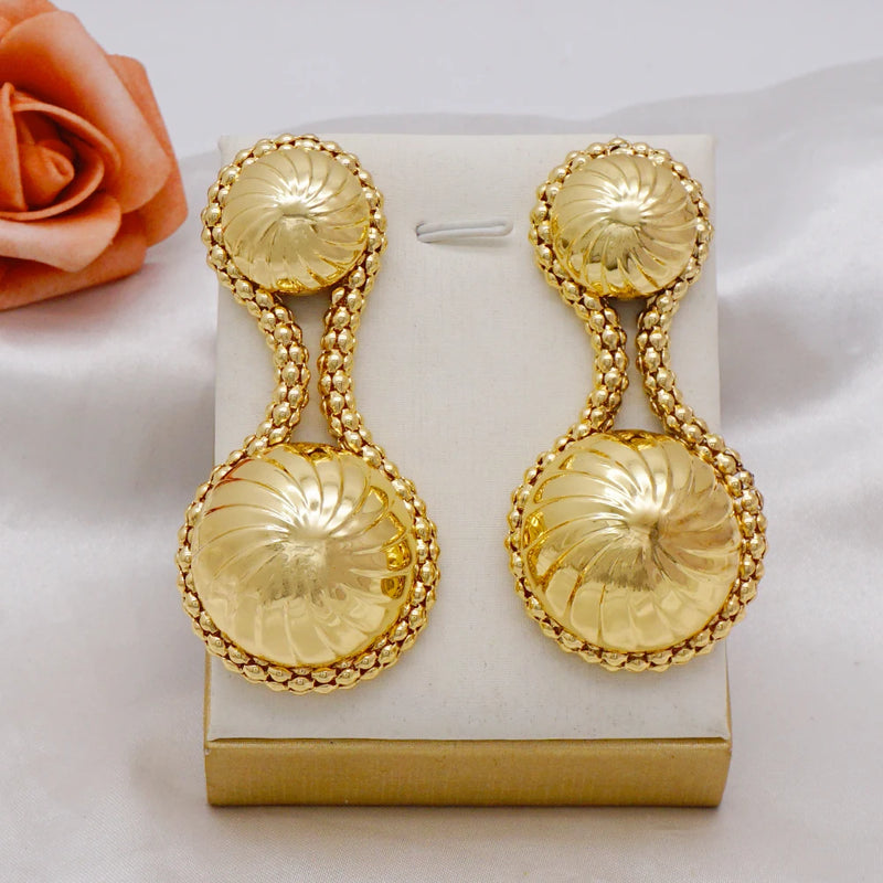 Bohemia Drop Dangle Earrings Round Wedding Engagement
