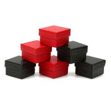 24pcs Red/Black Ring/Earrings/Pendant Box 5*5*3cm