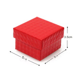 24pcs Red/Black Ring/Earrings/Pendant Box 5*5*3cm