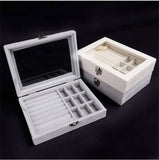 Velvet Jewelry Box Earring Storage Display Case Holder