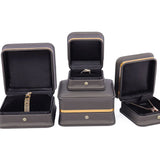 Foldable Jewelry Box for Wedding Rings, Golden Sideline Gift Organizer