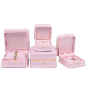 Foldable Jewelry Box for Wedding Rings, Golden Sideline Gift Organizer
