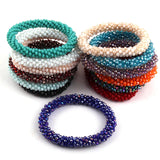 6pc 2mm Glass Crystal Elastic Bracelets in Different Colors