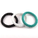 6pc 2mm Glass Crystal Elastic Bracelets in Different Colors