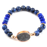 8mm Stone Druzy Charm Bracelet