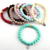 10pc Pfm Glass Bracelet Set, Assorted Colors