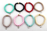 10pc Pfm Glass Bracelet Set, Assorted Colors