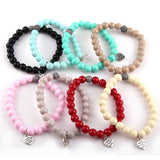 10pc Pfm Glass Bracelet Set, Assorted Colors