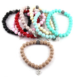 10pc Pfm Glass Bracelet Set, Assorted Colors