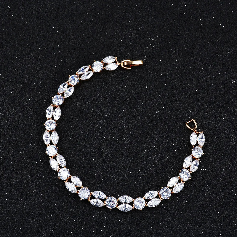 Bohemian Crystal Bracelet, Bride's Jewelry, Ladies' Accessory