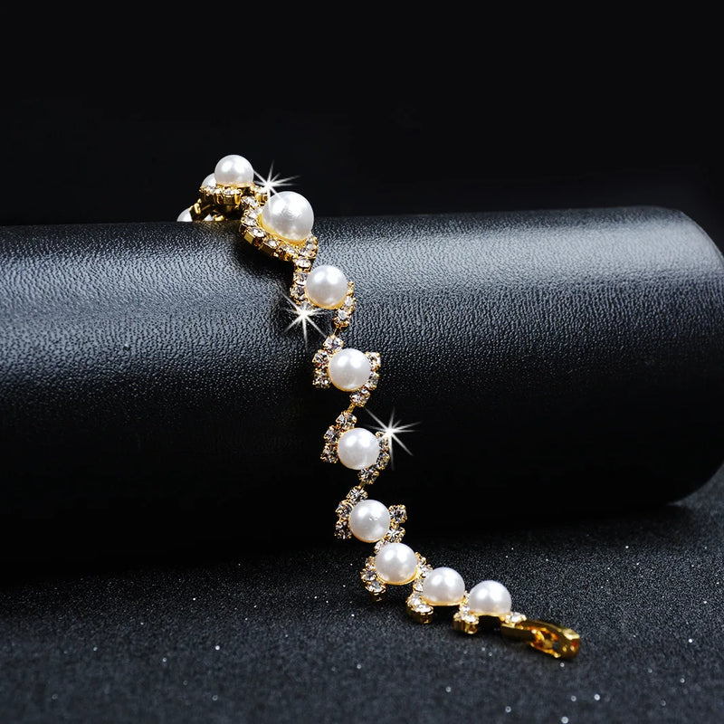 Boho Pearl Bride Bracelet Accessory