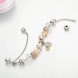 Crystal Glass Beads Bracelet for Girls Pale Blue