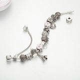 Girls Crystal Glass Beads Bracelet - Sparkling Charm Jewelry