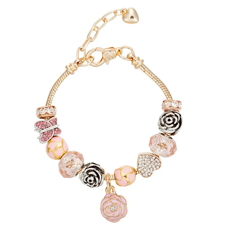 Girls Crystal Beads Bracelet, Glass Beads Jewelry